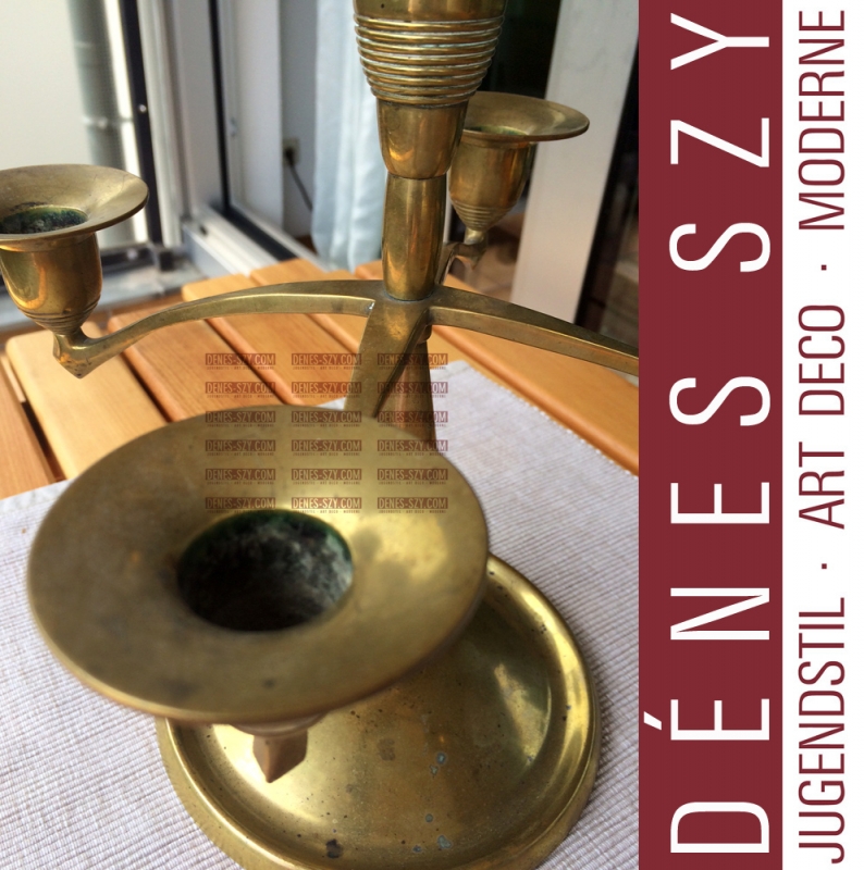 Bruno Paul München Jugendstil Messing Kerzenleuchter 1901