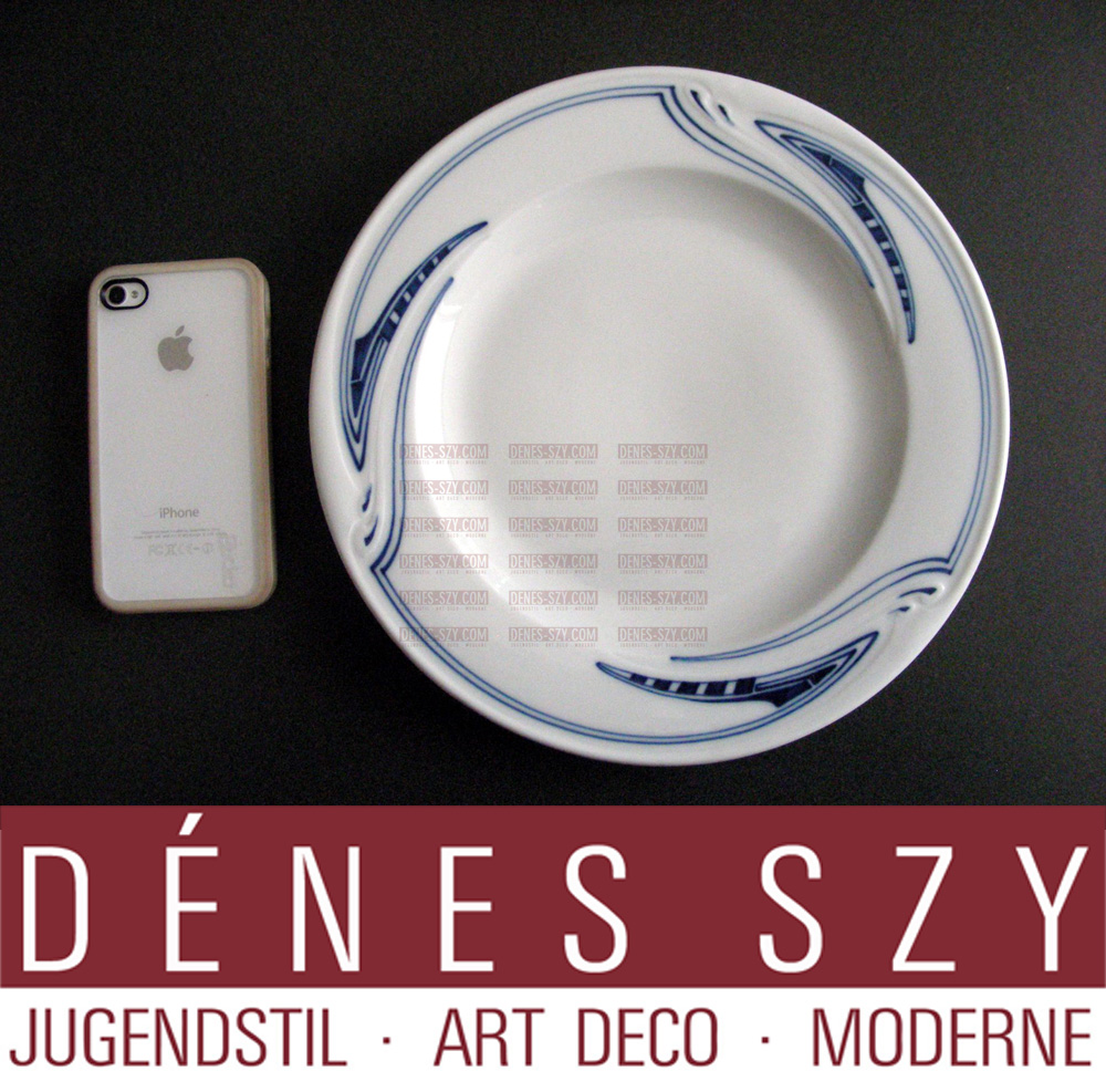 Henry van de Velde, coup de fouet, porcelaine de Meissen, Assiette