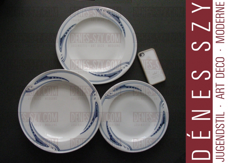 Henry van de Velde, coup de fouet, porcelaine de Meissen, Assiette