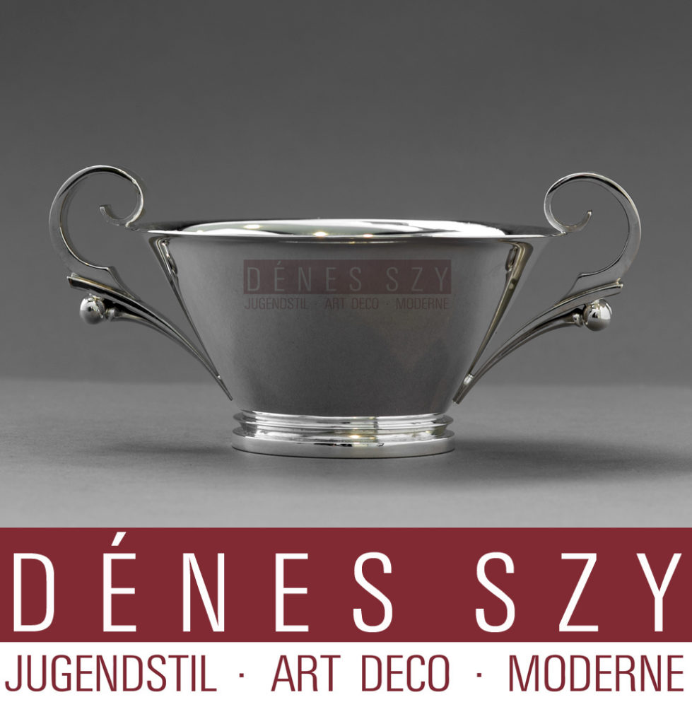 Georg Jensen Silber handmade Pyramide Anbietschale 600