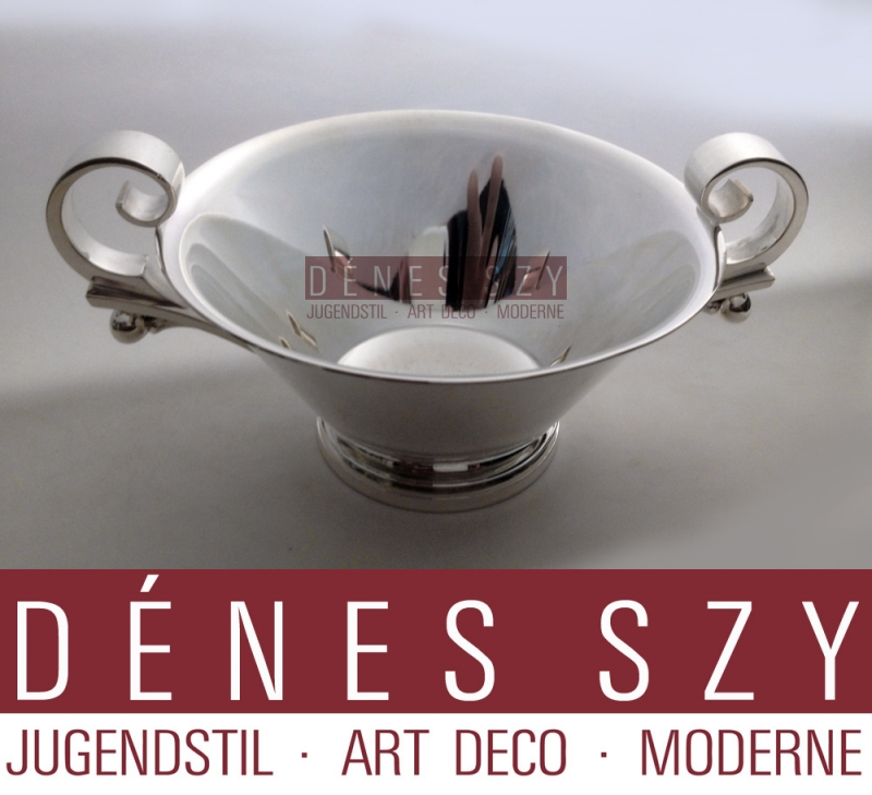 GEORG JENSEN SILBER HANDMADE PYRAMIDE Anbietschale 600