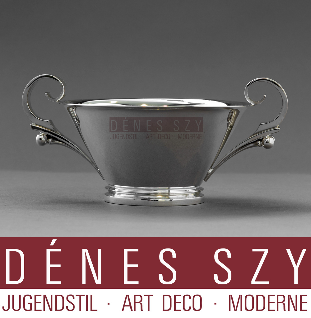 Pyramid pattern unique Georg Jensen Sterling dish solv