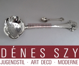 Art Nouveau Silber Vorleger STREULÖFFEL Schmetterling Muster