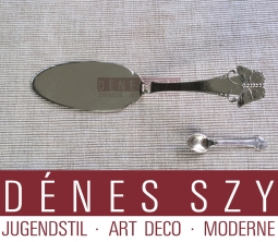 Frigast, danish Art nouveau butterfly pattern sterling silver cutlery, lg pastry server 1920