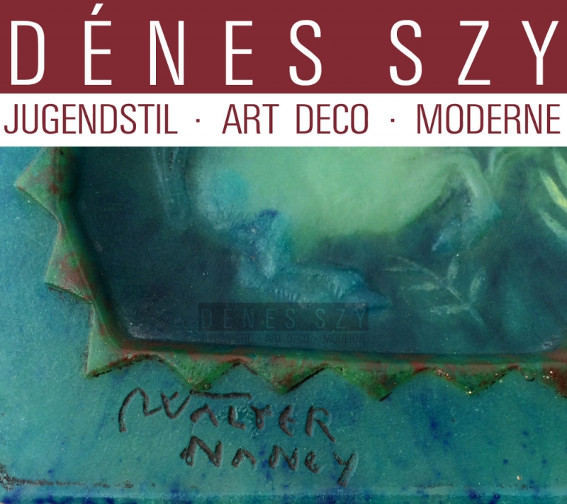 Amalric Walter Nancy Art Deco pâte-de-verre Schale mit Zentaur