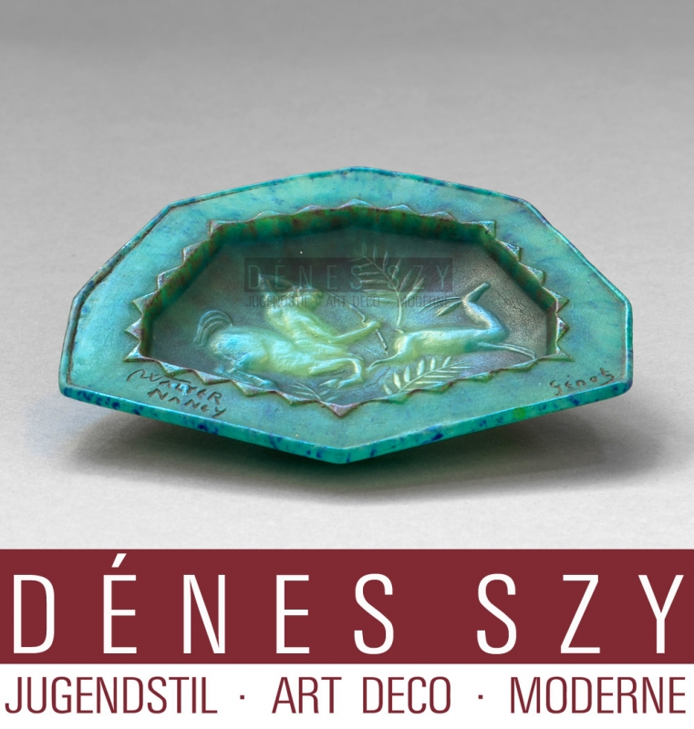 Amalric Walter Nancy Art Deco pâte-de-verre Schale mit Zentaur