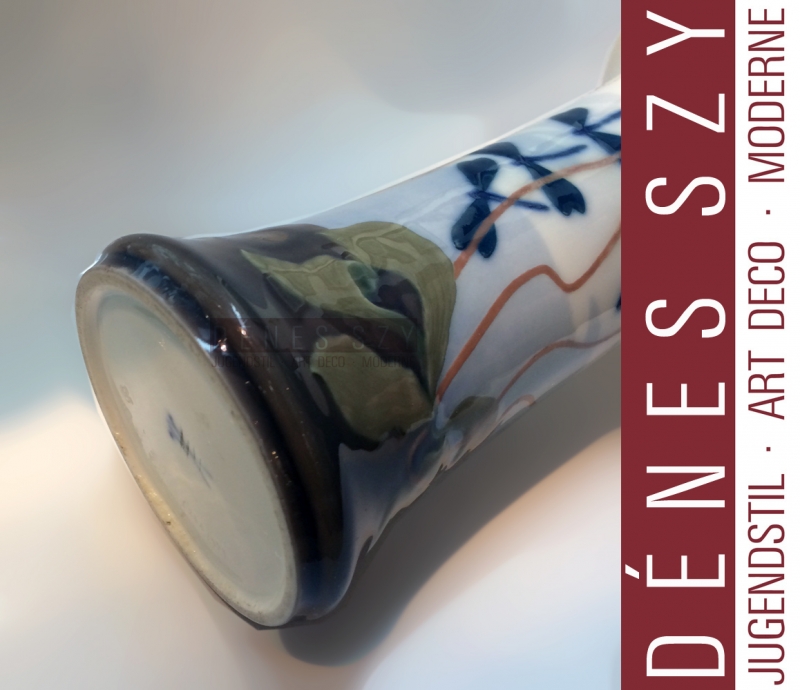 Meissener Jugendstil Porzellan Vase um 1900 Libellen Dekor