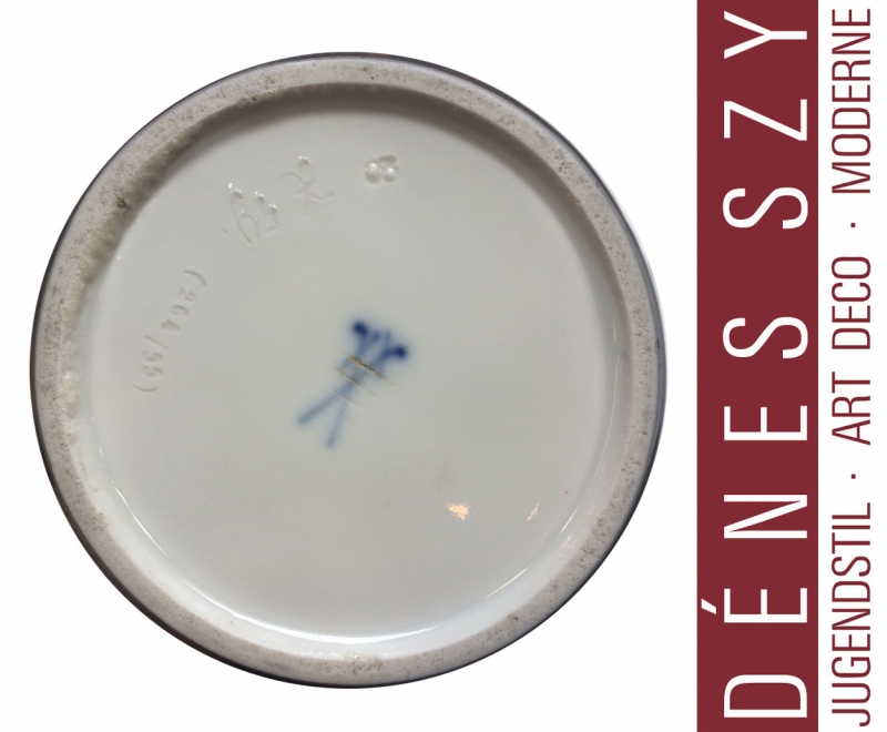 Meissener Jugendstil Porzellan Vase um 1900 Libellen Dekor