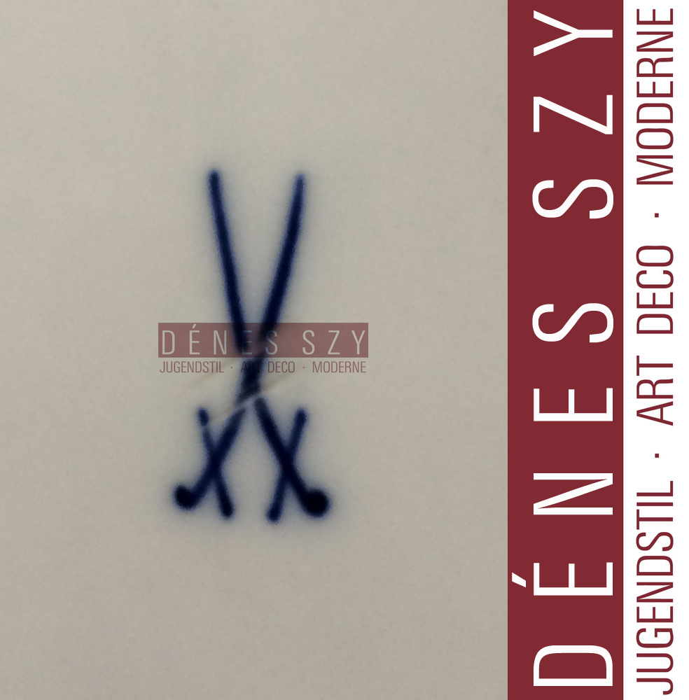 Henry van de Velde Meissen 1900 piatto da portata pesce colpo di frusta stile liberty