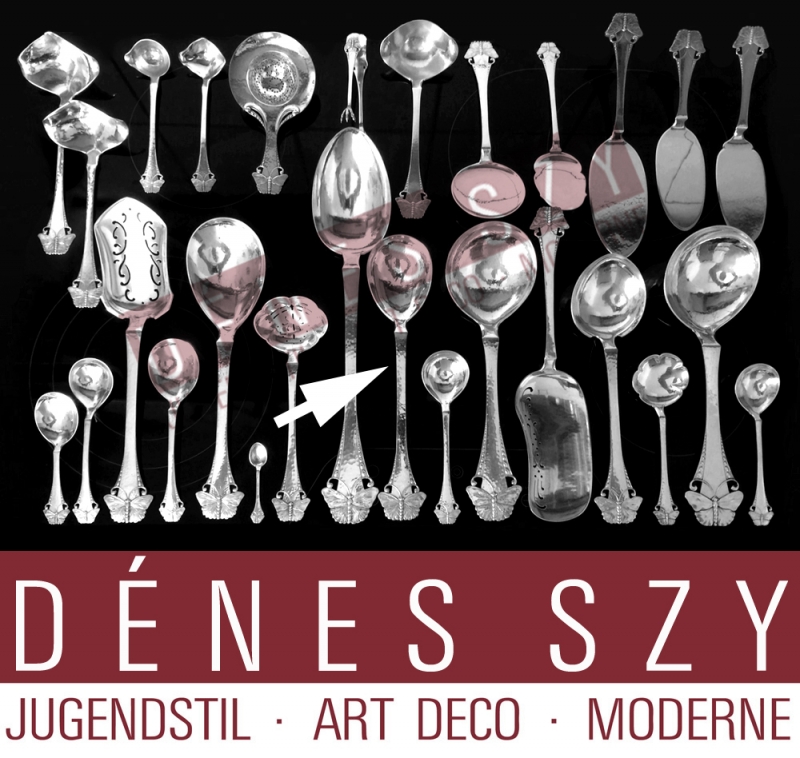 Butterfly - Danish Sterling Cutlery By Frigast, 10" Serving spoon,
