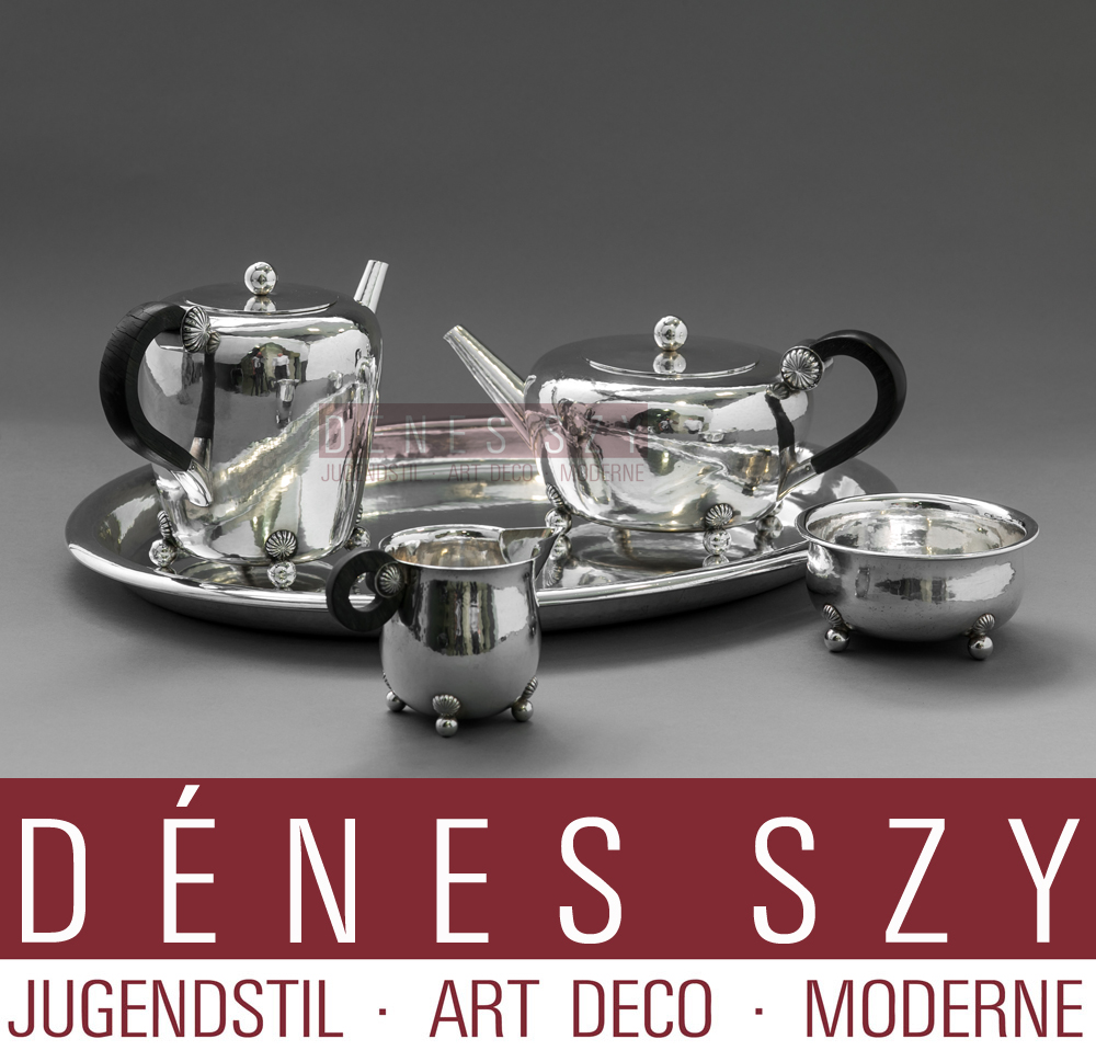 PAULA STRAUS Teeservice Silber 1930er Jahre ART DECO