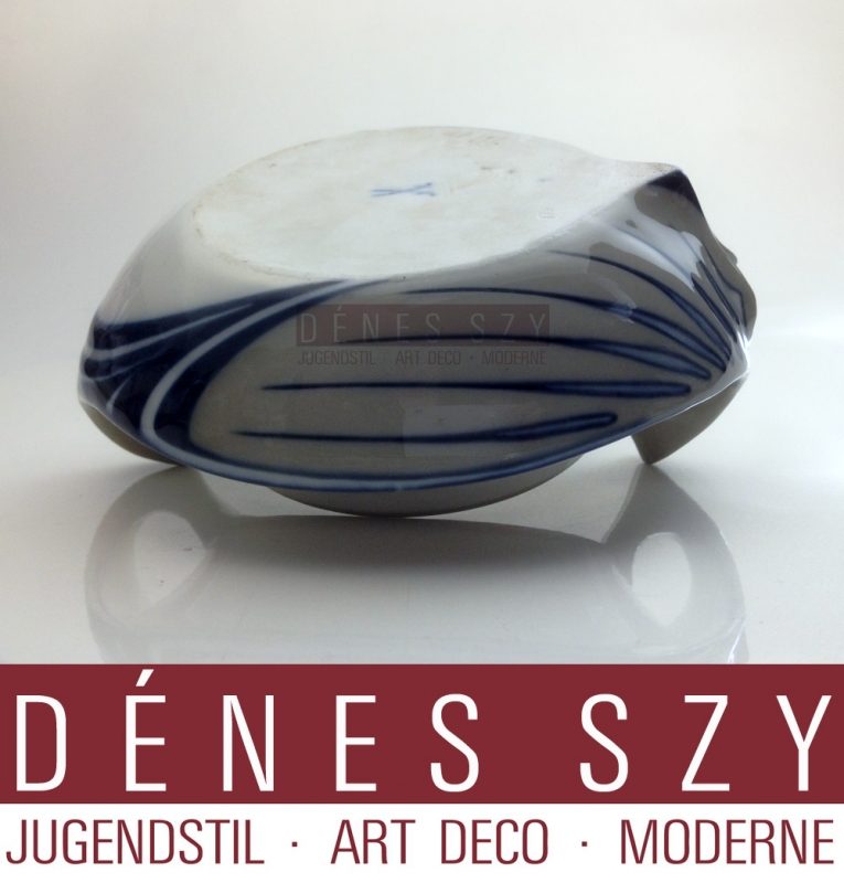 MEISSENER JUGENDSTIL PORZELLAN ZUCKERDOSE Muster SAXONIA ca 1900