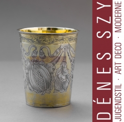 Hamburger Silber Barock Becher 1688-98 Leonhard Rothaer I