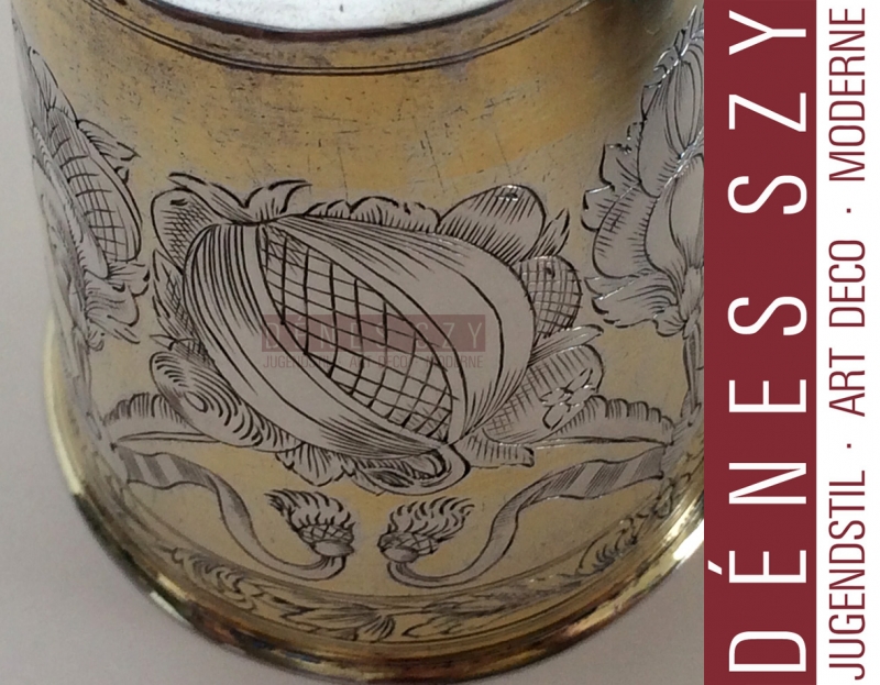 German Silver Baroque beaker 1688-98 Leonhard Rothaer I