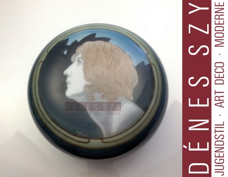 Meissener Jugendstil Porzellan XXL Deckeldose Mariane Hoest 1900