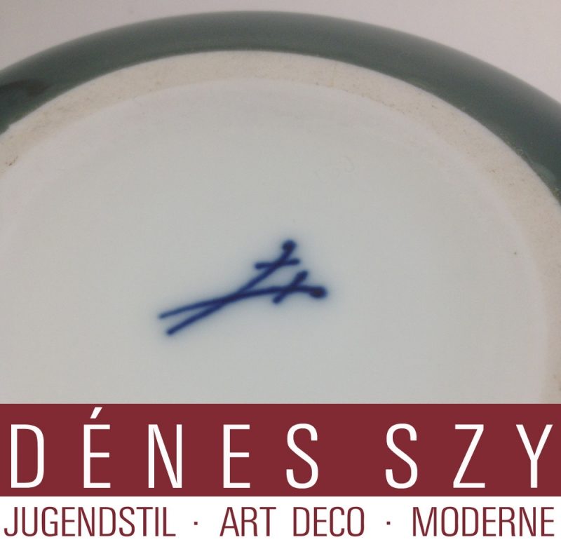 Meissener Jugendstil Porzellan XXL Deckeldose Mariane Hoest 1900