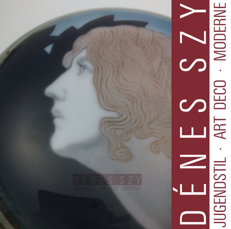 Grande scatola porcellana stile liberty di Meissen 1900 circa