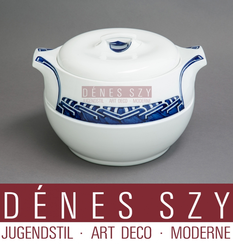 Henry van de Velde Meissen soupe en porcelaine coup de fouet cervical soupière