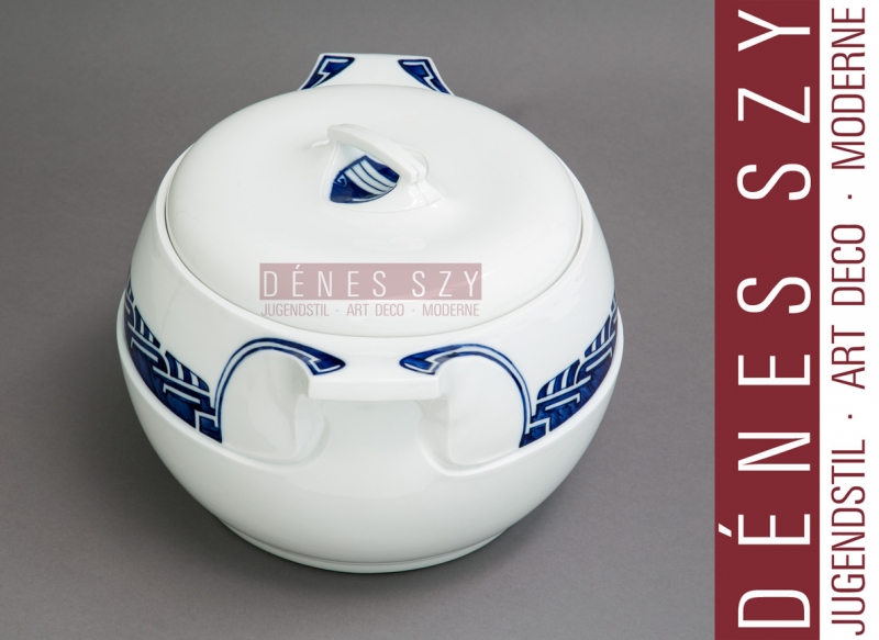 Henry van de Velde Meissen soupe en porcelaine coup de fouet cervical soupière