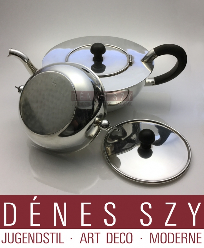 PAULA STRAUS Art Deco Silber TEEKANNE und ZUCKERDOSE 13024