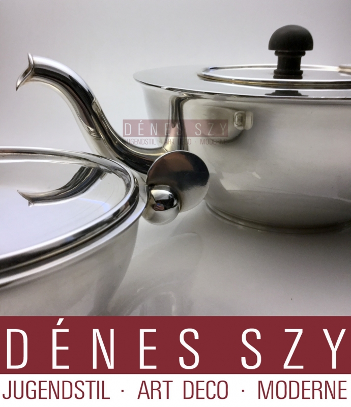 Paula Straus Art Deco teiera e zucchiera 13024 argento
