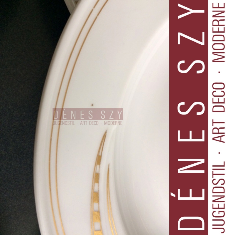 MEISSEN 1900 piatto fondo in porcellana modello frustata