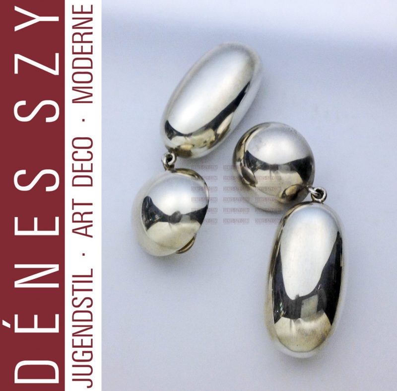 Georg Jensen Sterling Silber SCHMUCK Paar Ohrclips # 483