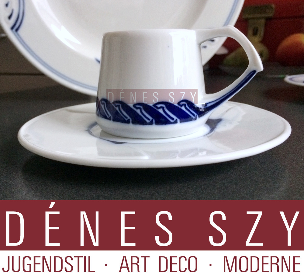 Meissen 1900 porcellana di Henry van de Velde tazza da moca