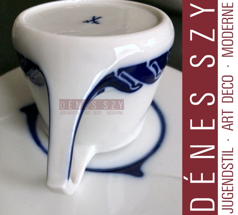 Meissen 1900 porcellana di Henry van de Velde tazza da moca
