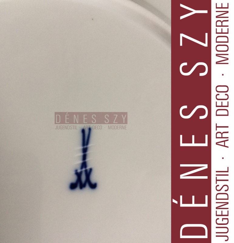 Assiette de dessert en porcelaine, Henry van de Velde Meissen 1900