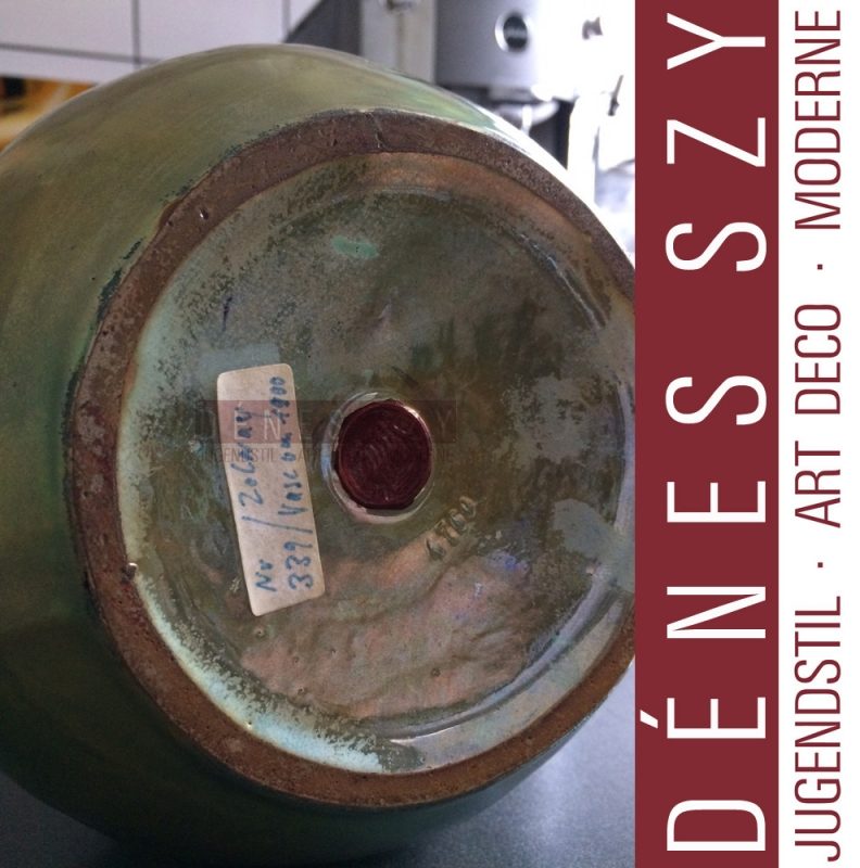 ZSOLNAY Pecs Ungarn, Jugendstil Vase Eozin