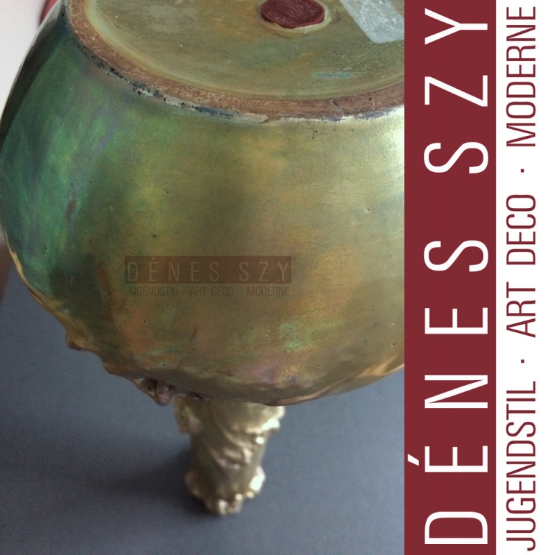 Zsolnay Pecs Hungary Art Nouveau luster glaze ceramic vase