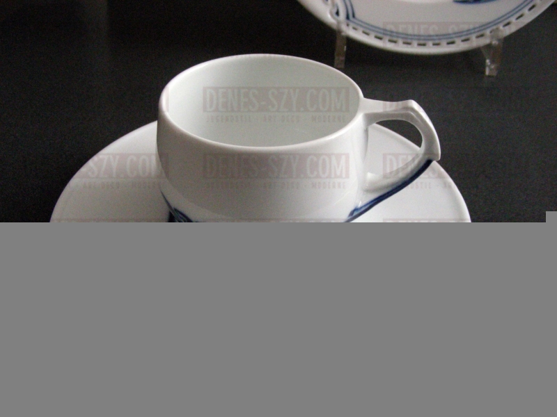 Henry van de Velde, Meissen Art Nouveau porcelain, whiplash, coffee cup