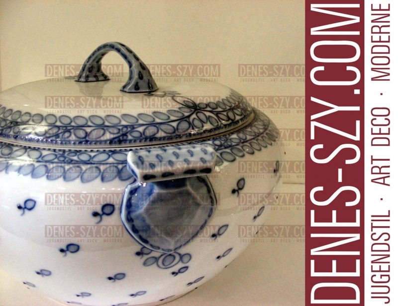 MEISSENER JUGENDSTIL 1900 Deckelterrine Muster Riemerschmid