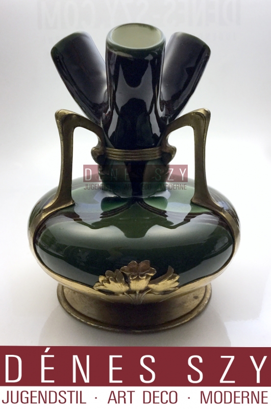 Art Nouveau OSIRIS étain Zsolnay Pecs vase en céramique 520