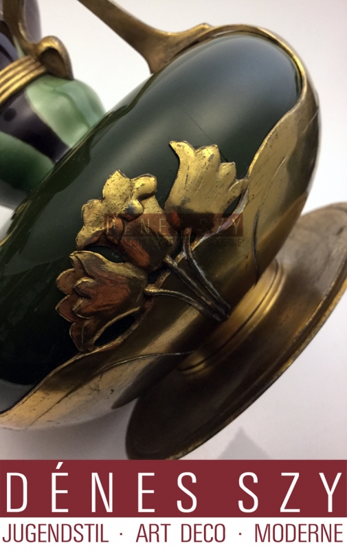 Art Nouveau OSIRIS étain Zsolnay Pecs vase en céramique 520