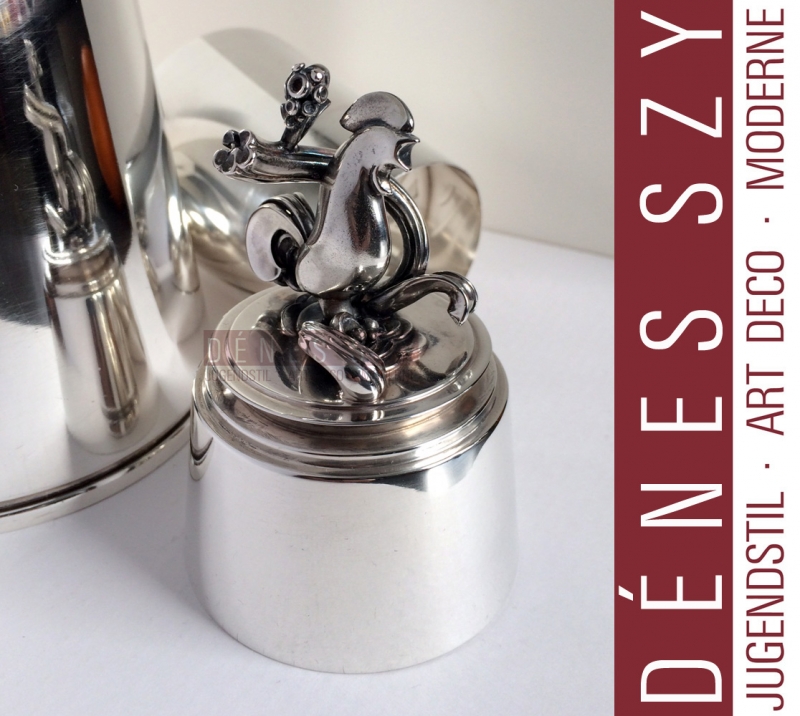 Frullatore Cocktail 774 in argento Sterling di Georg Jensen collezione piramide