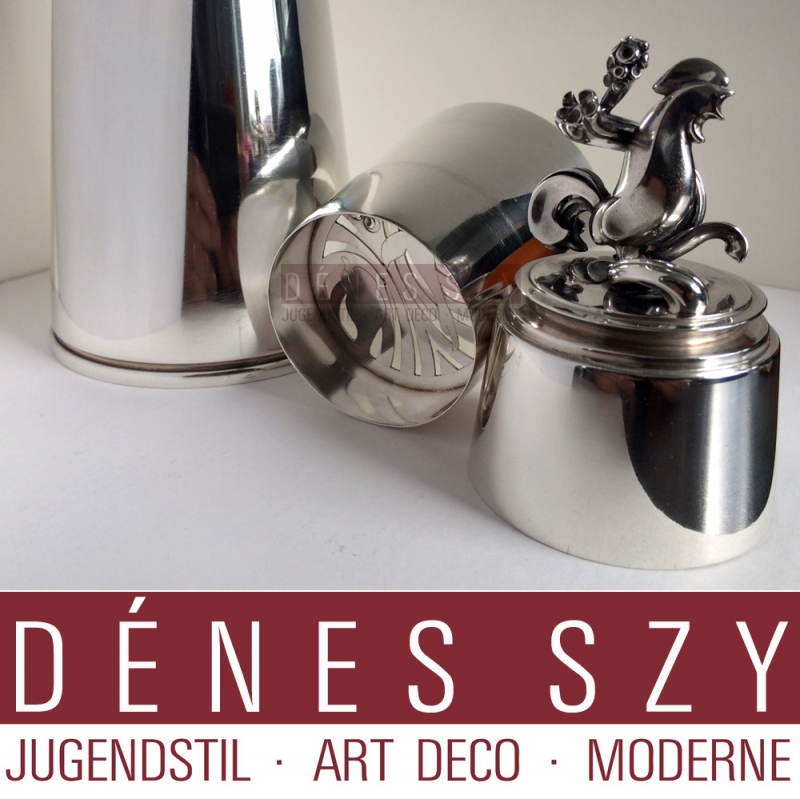 Frullatore Cocktail 774 in argento Sterling di Georg Jensen collezione piramide