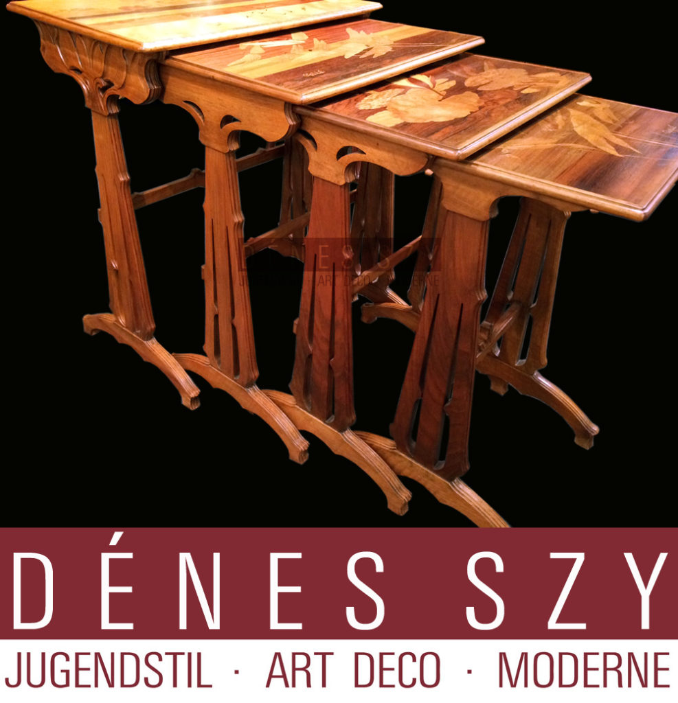 Emile Galle Art Nouveau Dragonfly Nesting Tables Nancy 1900