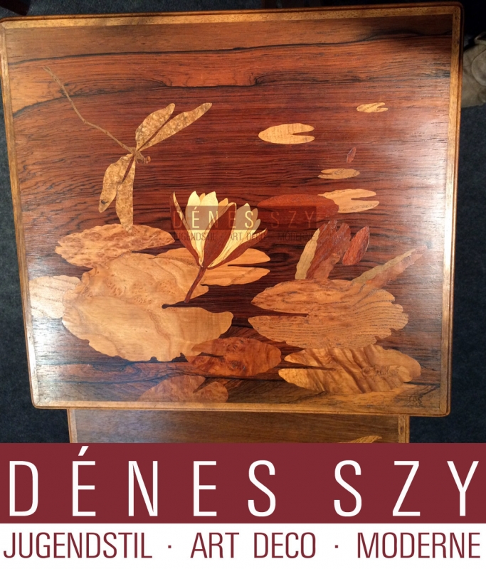 Emile Galle Art Nouveau Dragonfly Nesting Tables Nancy 1900