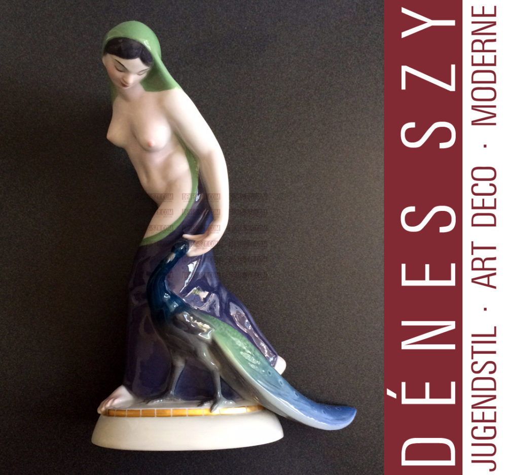 HOCHZEITSZUG ++ KPM BERLIN Inderin m. Pfau Porzellan Figur