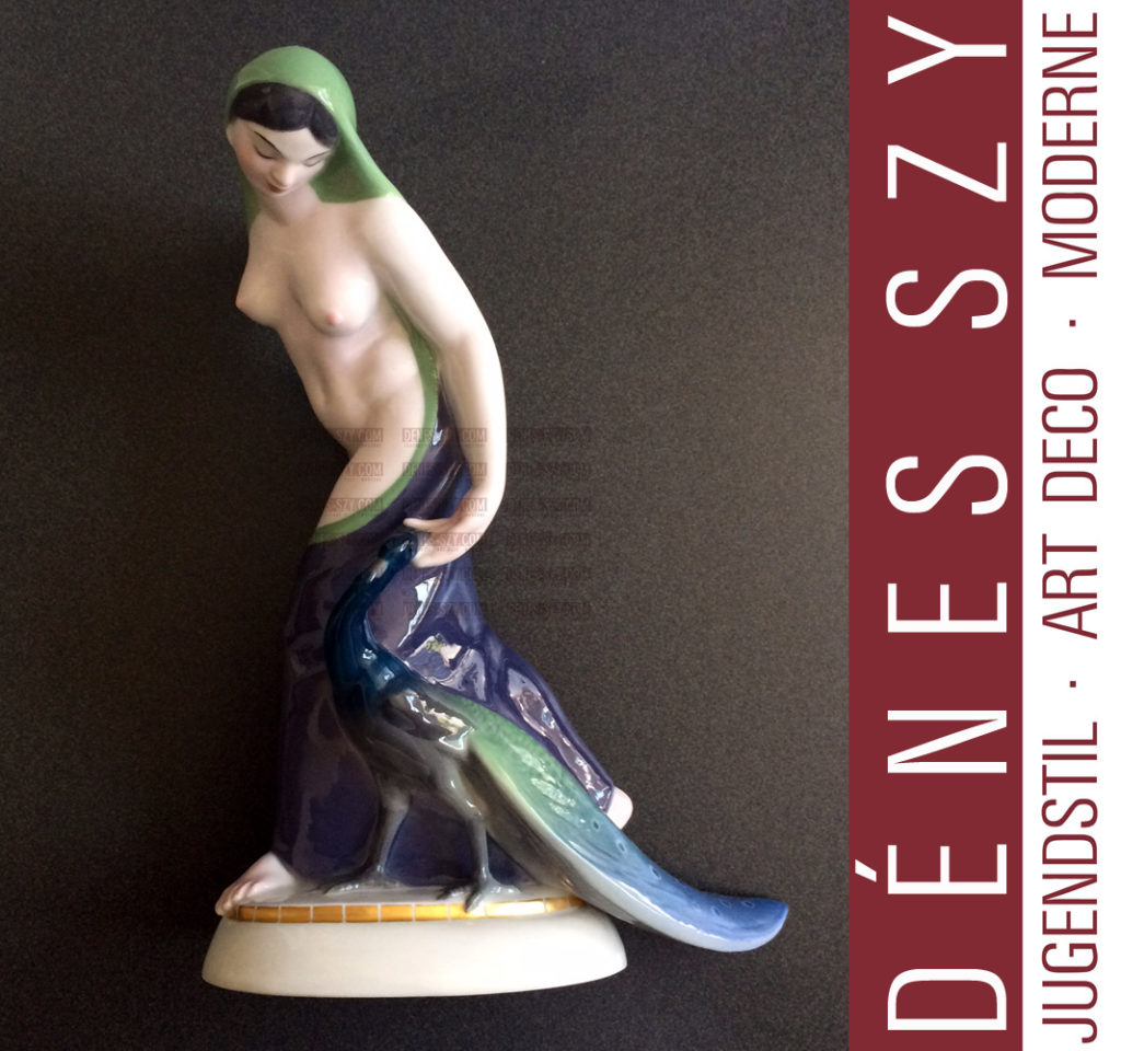 HOCHZEITSZUG ++ KPM BERLIN Inderin m. Pfau Porzellan Figur