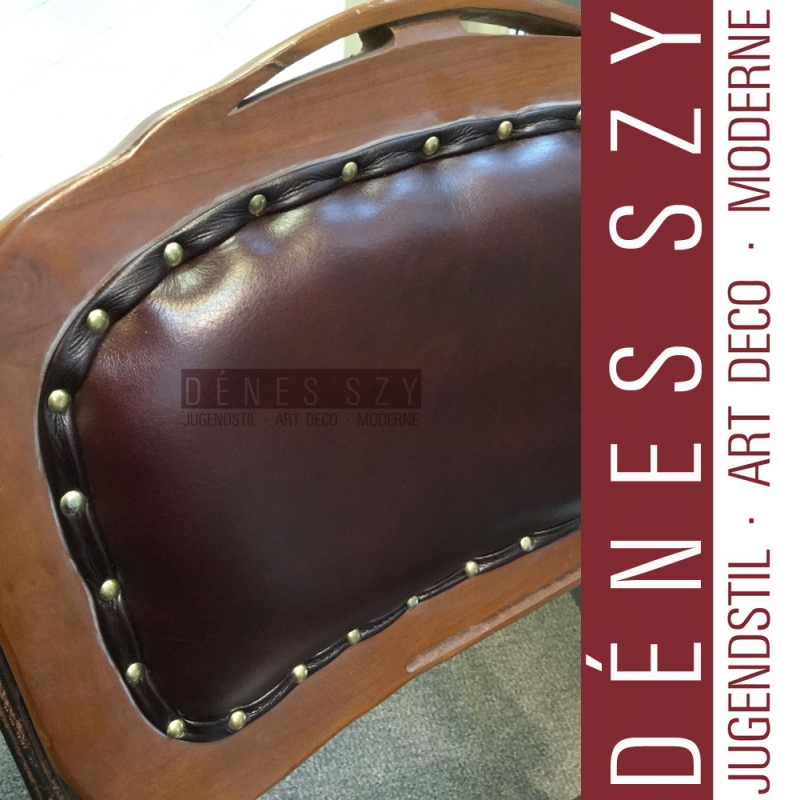 poltrona ribaltabile epoca liberty, ghisa e cuoio, Francia inizio XX. secolo