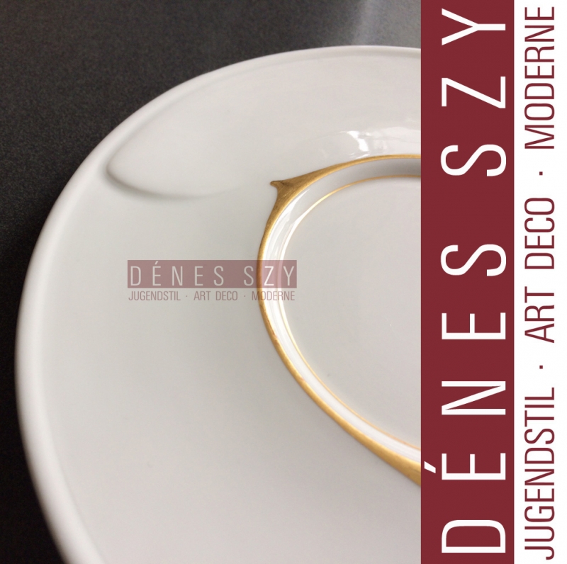 Henry van de Velde Meissen 1900 piattino colpo di frusta stile liberty