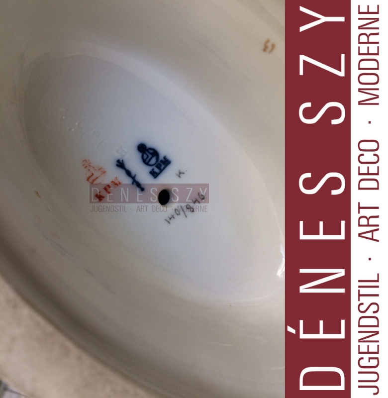 Royal KPM Berlin porcelain figurine from the wedding trail Japanese with fish