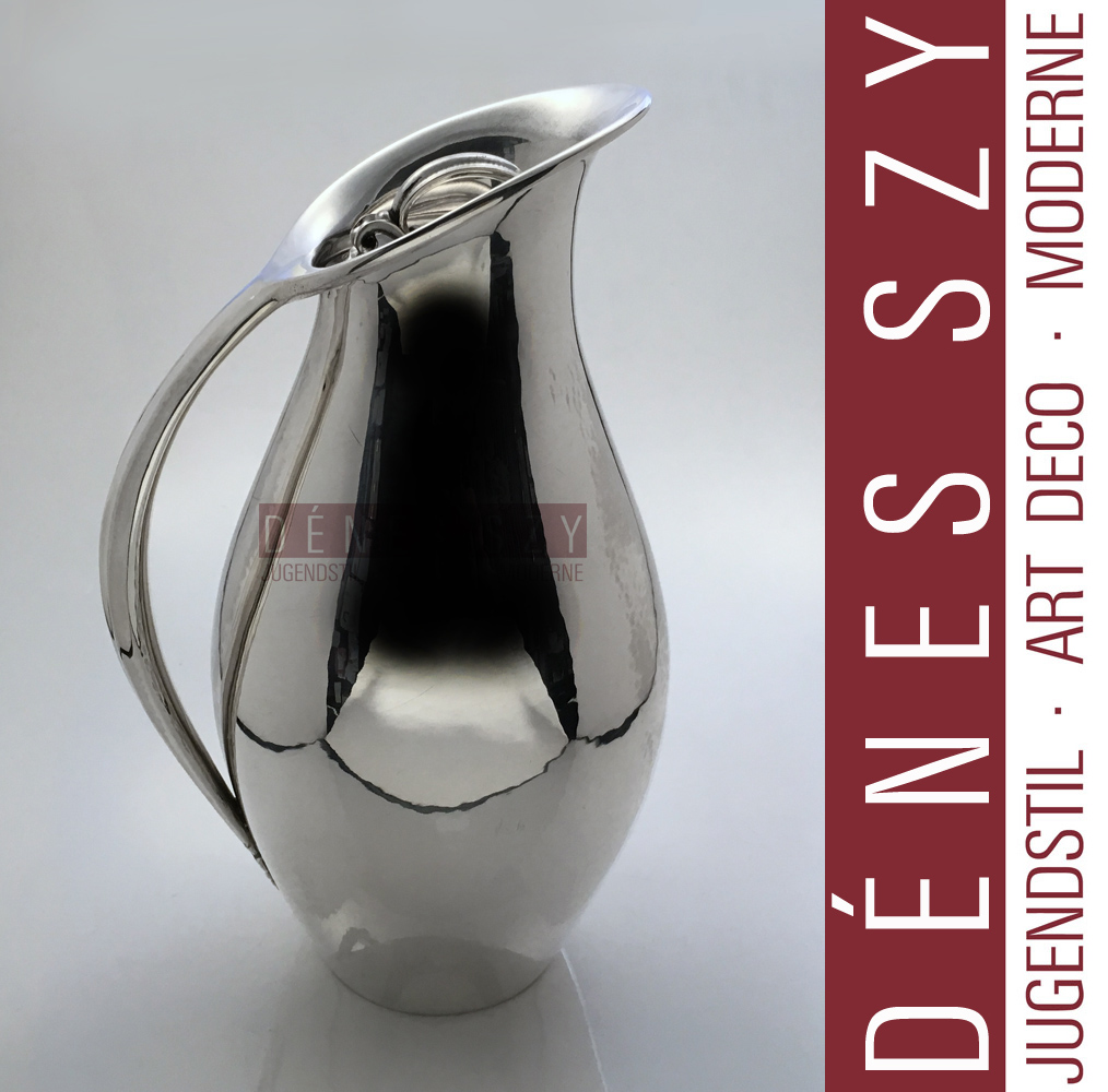 GEORG JENSEN Sterling, handmade pitcher with lid 432 B