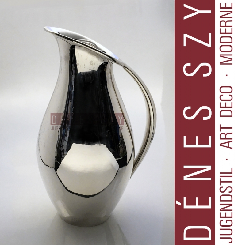 GEORG JENSEN Sterling, handmade pitcher with lid 432 B