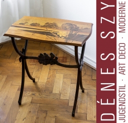 Emile Gallé Nancy 1900 Jugendstil Salon Möbel Beistell TISCH