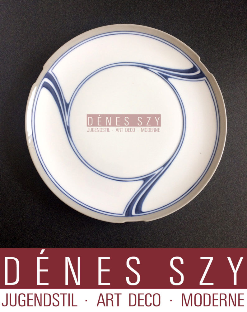 MEISSENER JUGENDSTIL PORZELLAN Dessertteller Muster SAXONIA ca 1