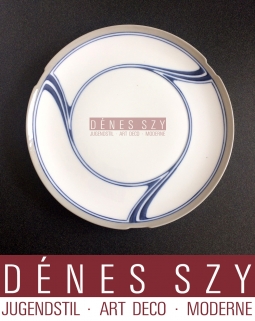 Porcelaine de Meissen, modèle Art Nouveau PLAQUE DE DESSERT Saxonia, dessinée par Voigt, vers 1900-1910, Meissen 1905-10